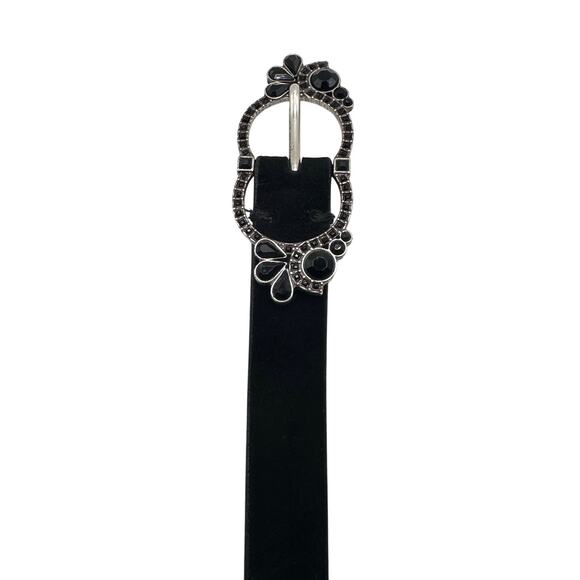 Banana Republic | Women | Rhinestone Buckle Italian Suede Leather Belt | Medium main image 9